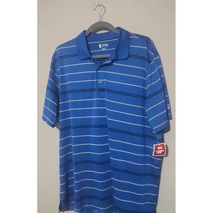 IZOD Men's XL X-Treme Function Golf Polo Blue Stripe